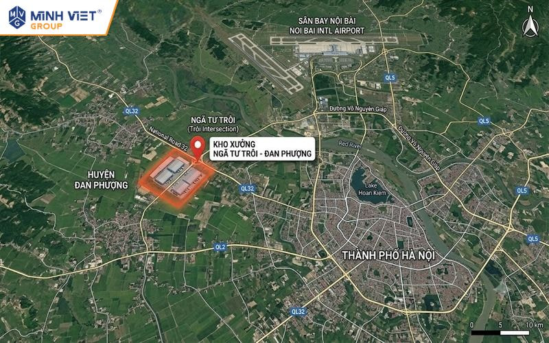 Vị trí địa lý kho xưởng Tân Lập